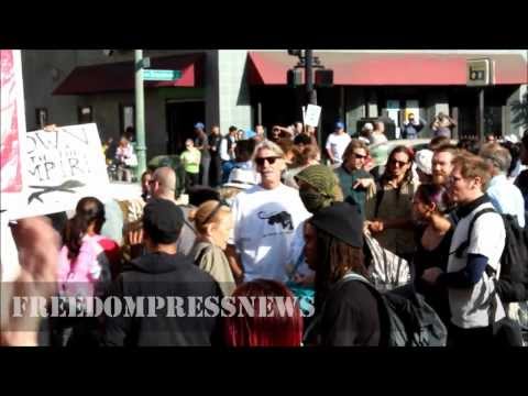 Obama Visits Oakland, CA - The People Protest At The Fox Theater July 23rd 2012 FREEDOMPRESSNEWS