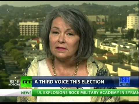Roseanne Barr says nationalize the banks, just like Iceland, to fix economy