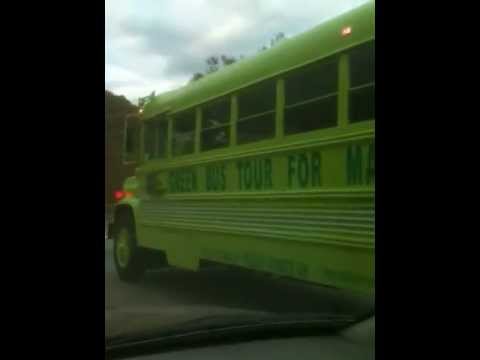 Cannabis/marijuana legalize big green bus on tour