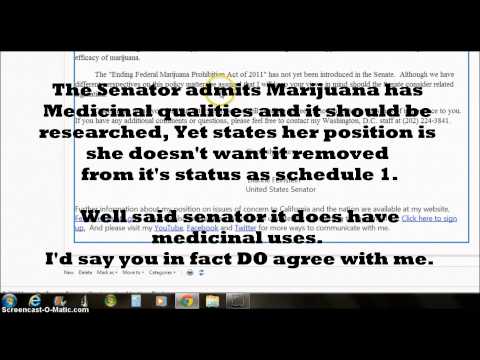 Anonymous - Senator Feinstien and Marijuana
