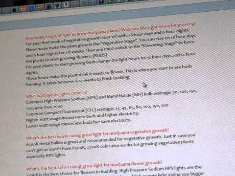 Grow Light Guide Marijuana Indoor Hydroponics weed cannabis hps led mh cfl