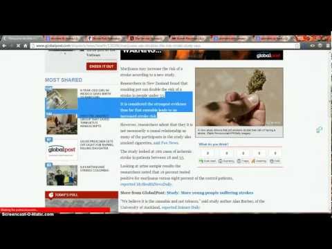 Cannabis Stroke Study Bogus!!! Agenda Media!! Big Pharma 1-9-2013
