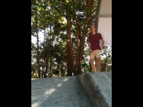 Huge gap fall by team rider marijuana