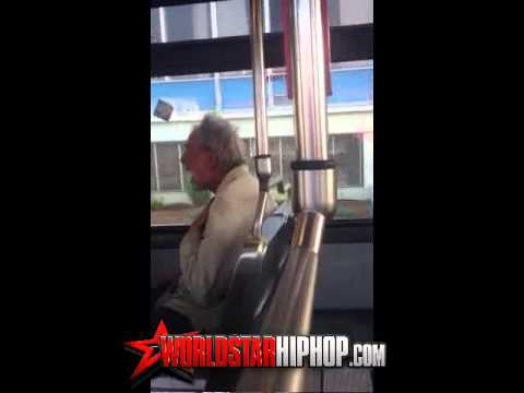 Elderly Man Screaming His Lungs Out On The Bus