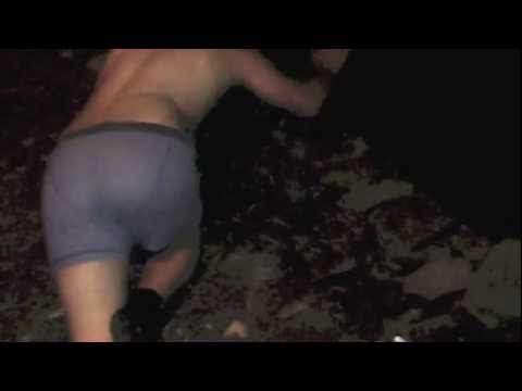 DRUNK KID SMOKES POISEN IVY then rolls around on the ground and GROWLS LIKE A DOG