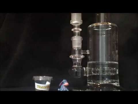 EFS Triple-Gridded Donut Perc Tube vs Leviathan/M&M Tech Hand-Woven Lattice Perc Bubbler - Dabs