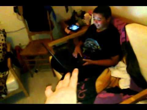 Twin brother trips out after smoking a blunt.