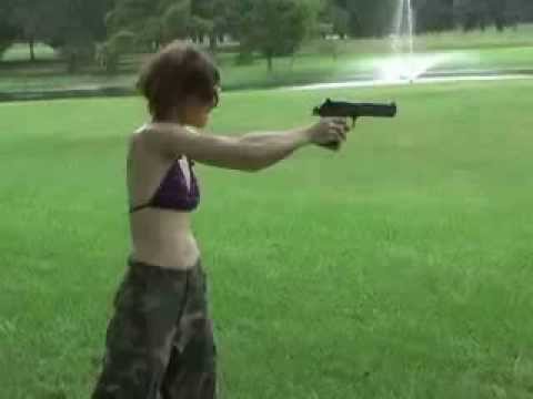 Girl Firing the Desert eagle