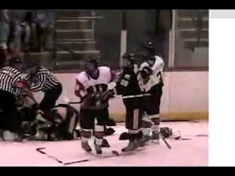 Massive Team Hockey Fight