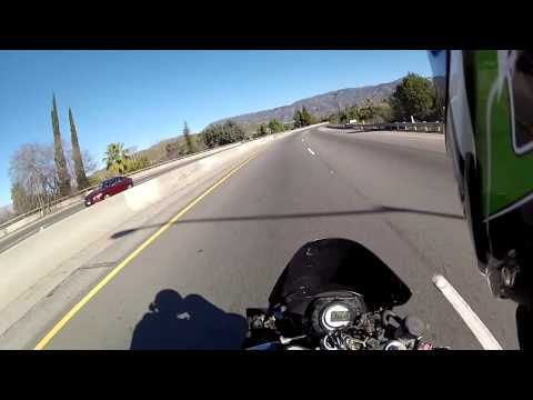 Motorcycle Caught Speeding 100MPH+ By Cop With Radar Gun