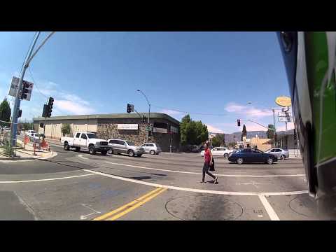 Screaming and scaring a pedestrian crossing the street