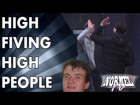 High Fiving High People in Amsterdam