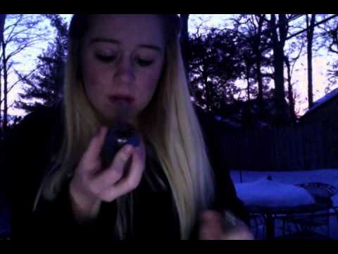 Girl smoking a bowl after work!