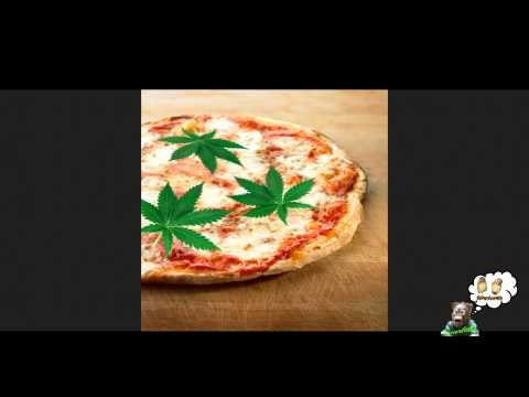 Pizza alla marijuana la cannabis sposa mozzarella e pomodoro