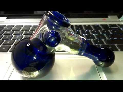 Cobalt blue illadelph hammer pipe Day#193
