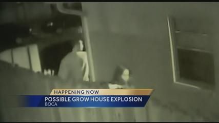 Surveillance captures marijuana grow house explosion